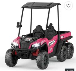 24v Kids Ride On Toys, 2 Seater Kids Ride On Car Truck With 4x200w Motor Ride On Dump Truck, Ride On Car With Sun Shade, Dump Bed & Shovel, 4wd Electr