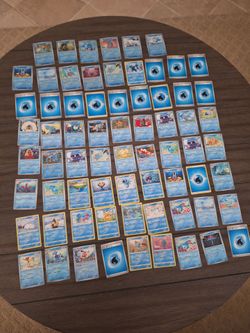 65+ Water Pokemon Cards Lot - Perfect Deck Builder Starter Pack