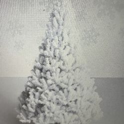 6ft Christmas Artificial PVC Tree, White With Stand