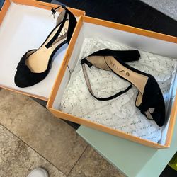 Black Suede High Heels