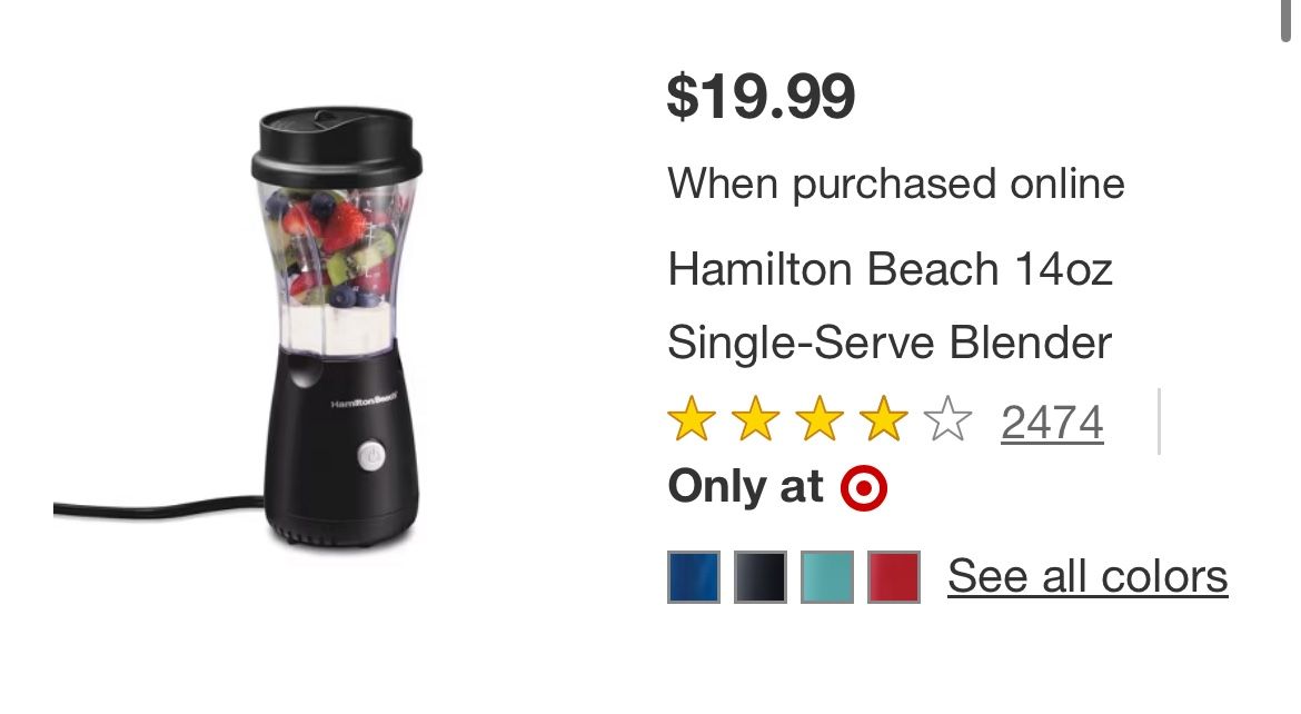 Hamilton Beach 14 oz Blender