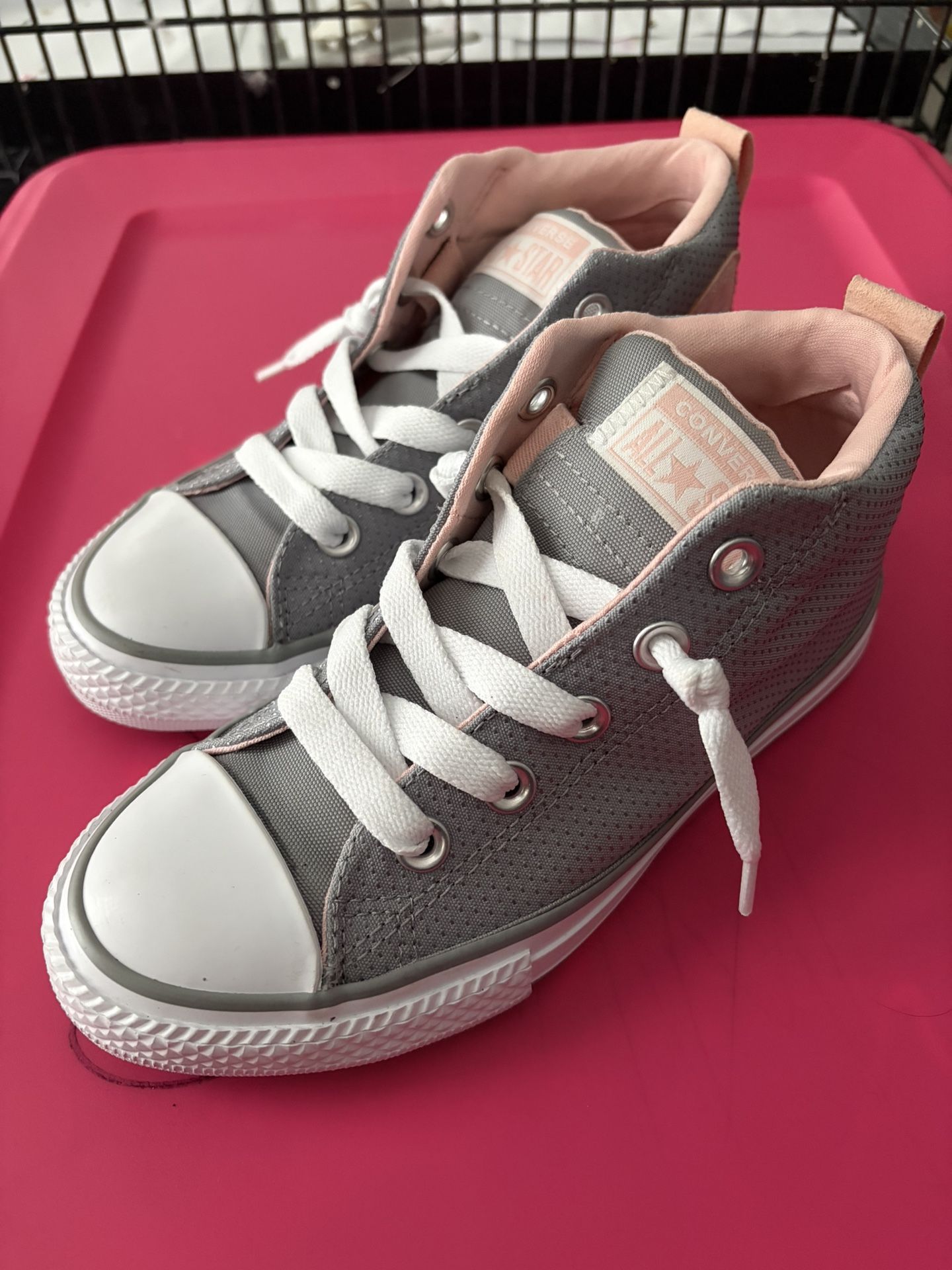 Gray Converse All Star Girls Slip on Shoes