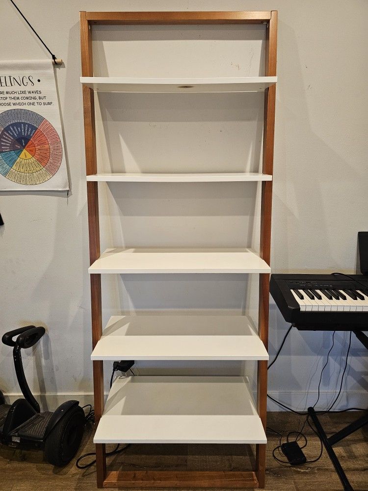 West Elm Ladder Leaning Bookshelf (25" across)