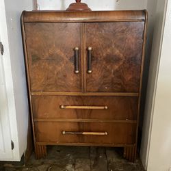 Antique Waterfall Style Bar Or Dresser. .