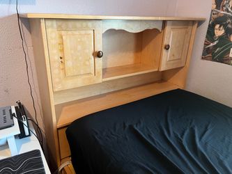 Maple Wood Storage Bed Frame (NEED GONE)