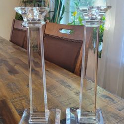 Tiffany & Co. Classic Crystal Candlestick Pair -- Beautiful Condition!