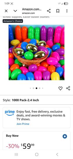 FLYSNK 1000 Pack Easter Eggs Bulk Include 12 Surprise Golden Egg, 2.4 Inch Bright Colors Fillable Plastic Eggs Empty for Easter Hunt, Basket Stuffers 