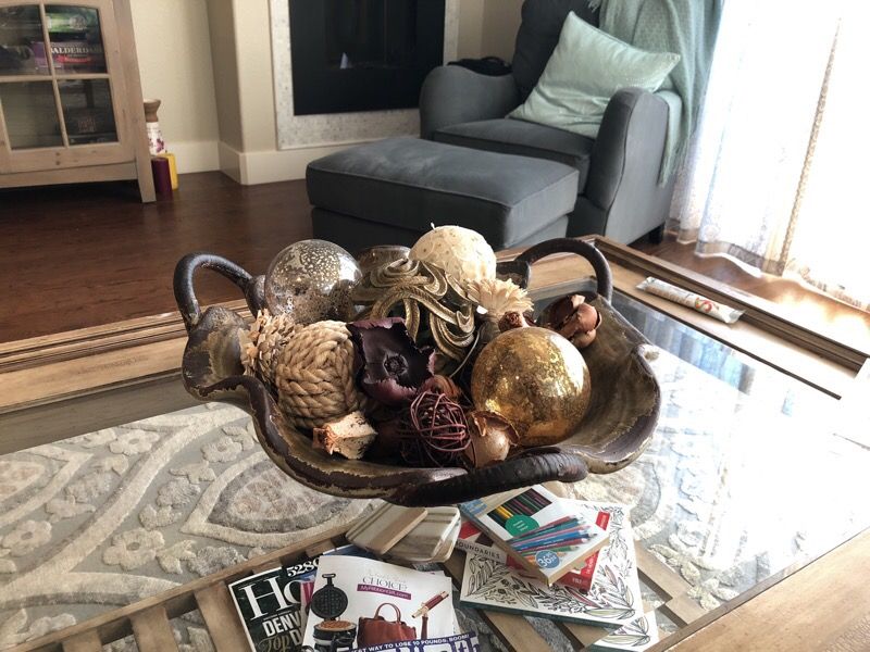 Coffee table ball + decorative bowls - designer