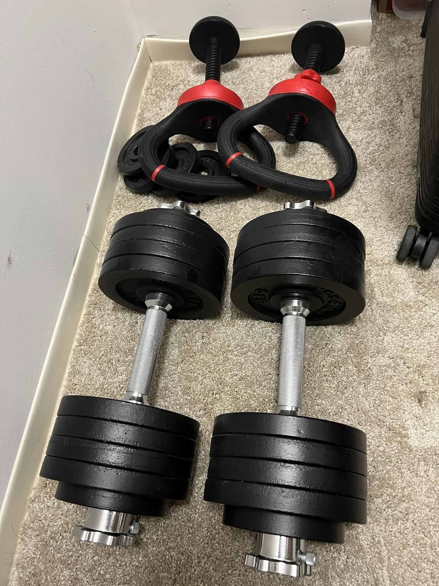 Adjustable Dumbbell Set 52.5 With Kettlebell Grip