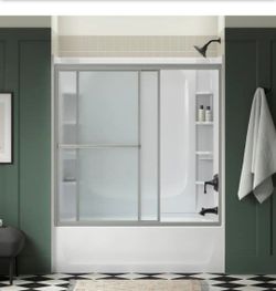 Sliding tub door