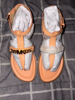 Mk Michael Kors Sandals Cantaloupe Leather Sandals Women’s Size 8 $25