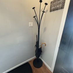 Black coat / umbrella rack