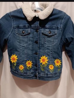 Girls Gymboree Sunflower Denim Jacket