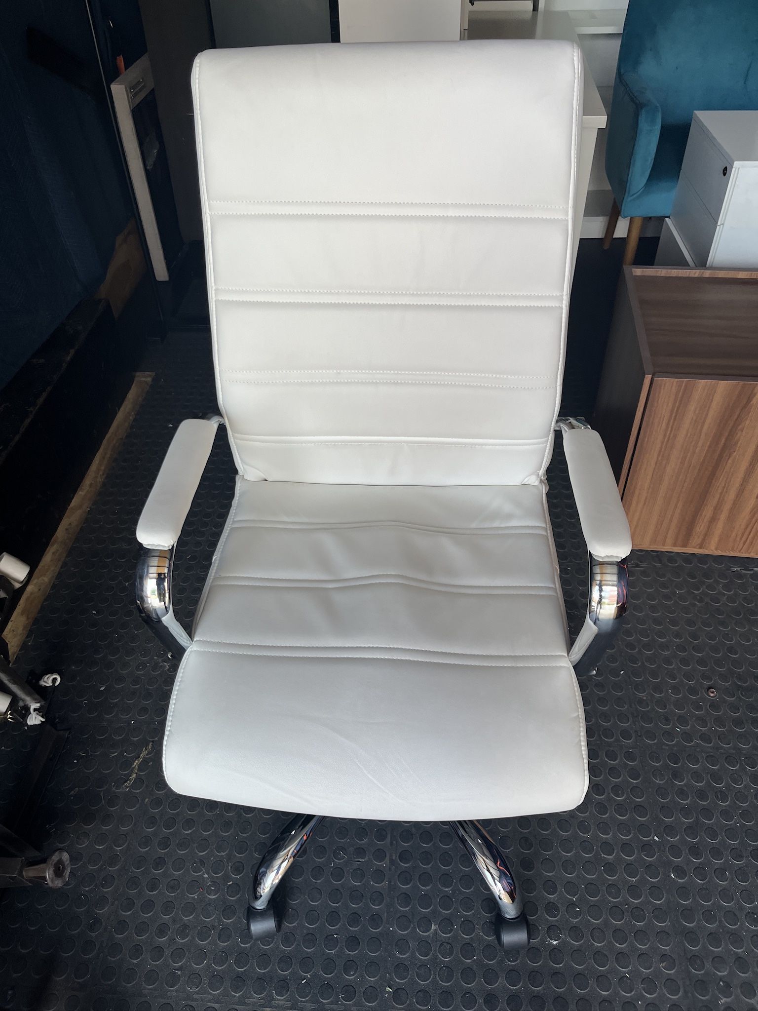 White Leather Office Chair