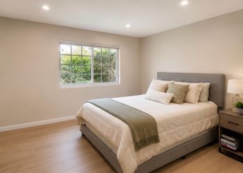 Queen Size Grey Bed-frame