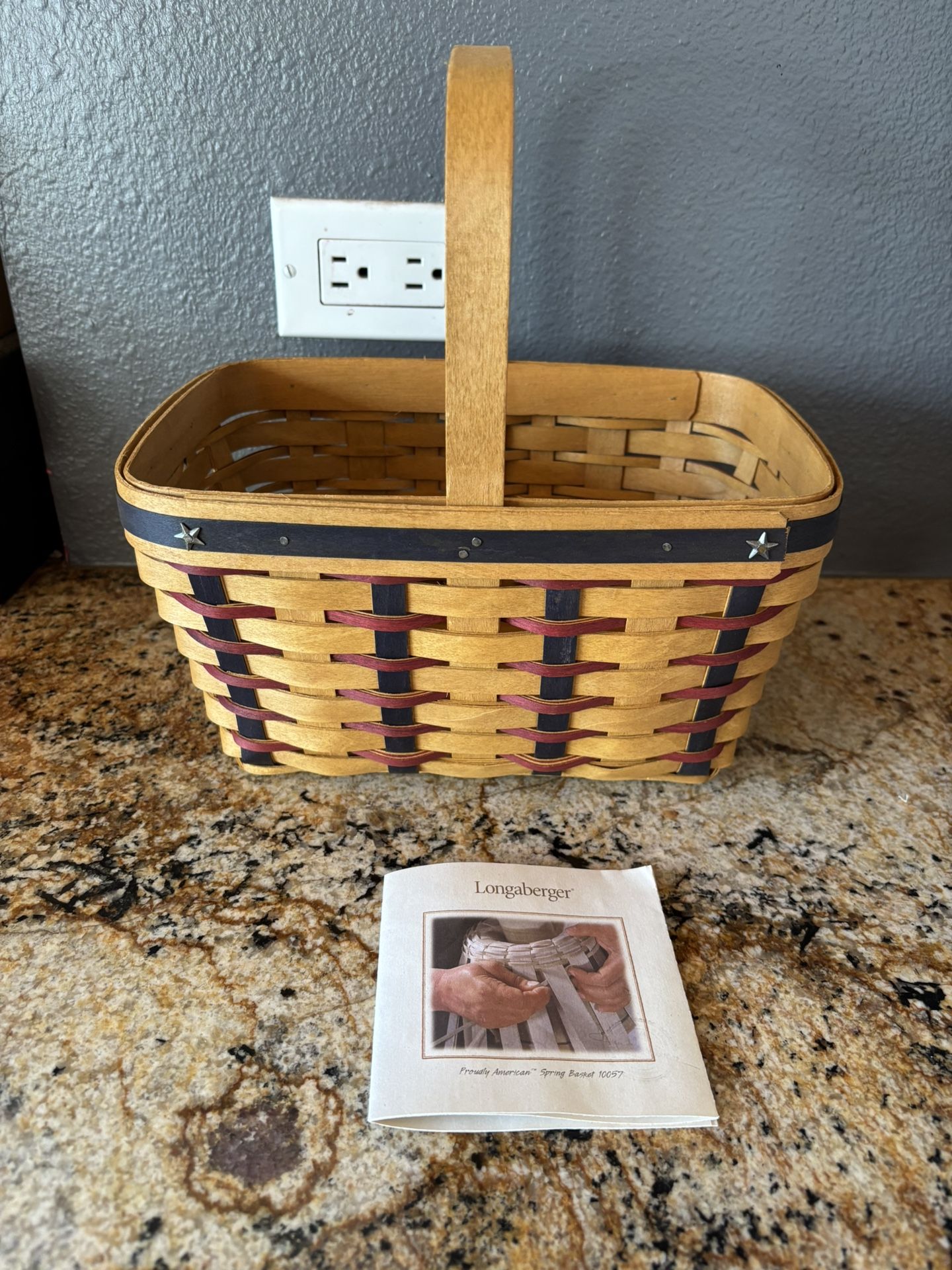 Longaberger Vintage NWT Retired Proudly American Spring Basket