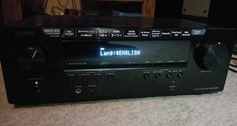 Denon S540bt 5.2 Receiver.
