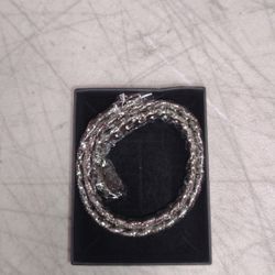 BRWH-B093SZGKQG Saintda Mens Cuban Link Chain Iced Out Silver Miami Cuban Necklace Bling Diamond Chain Hip Hop Jewelry with Gift Box for Women