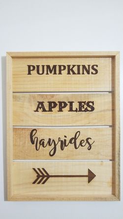 Hand made Laser engraved fall decor