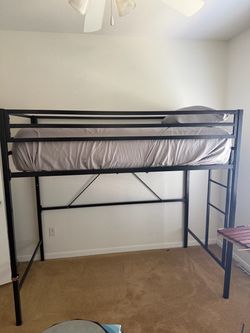 Metal frame loft bed