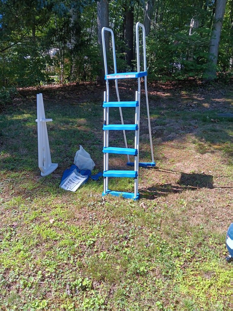 Swimline Pool Ladder, Pool Filter And Pool Motor