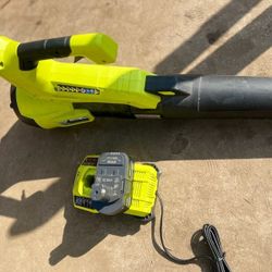 ONE+ HP 18V Brushless 110 MPH 350 CFM Cordless Variable-Speed Jet Fan Leaf Blower w/ 4.0 Ah Battery and Charger