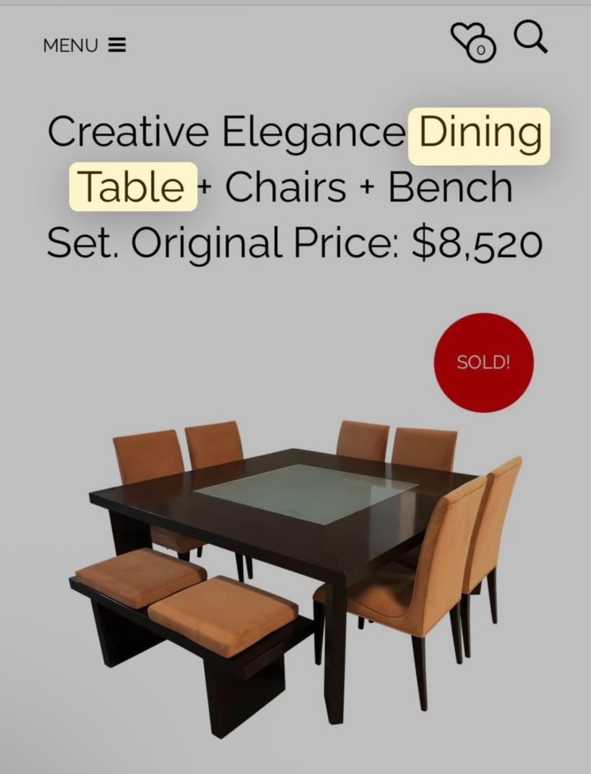 Square Dining Table