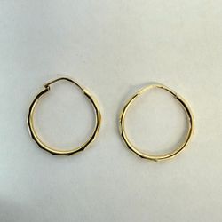 14K Gold Hoops