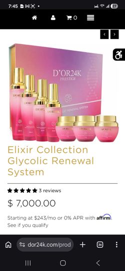 DOR24K  ELIXIR  COLLECTION GLYCOLIC RENEWAL SYSTEM