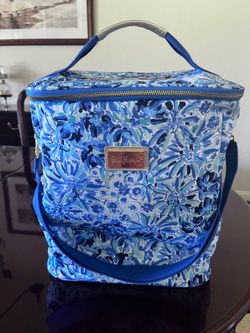 Lilly Pulitzer, wine or carry on that fits underneath the seat on a plane