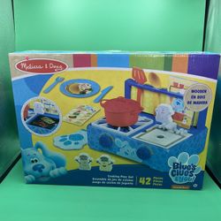 Melissa & Doug Blue's Clues & You! Wooden Cooking Play Set 42 Pieces NEW