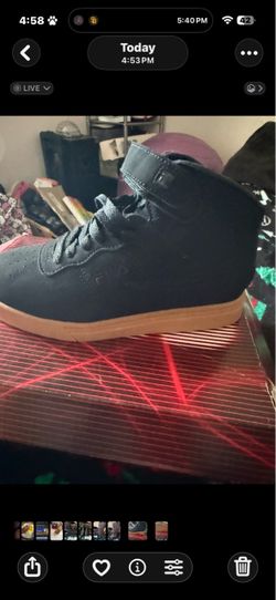 Black High-Top Sneaker with Gum Sole
