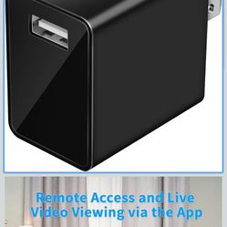 Wireless Hidden Camera USB Charger - Mini Spy Cam WiFi Nanny Cam - Local/Cloud Storage