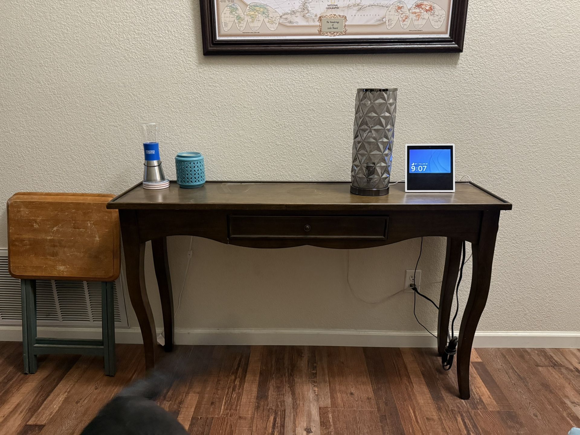 Table With Built In Extension And USB 