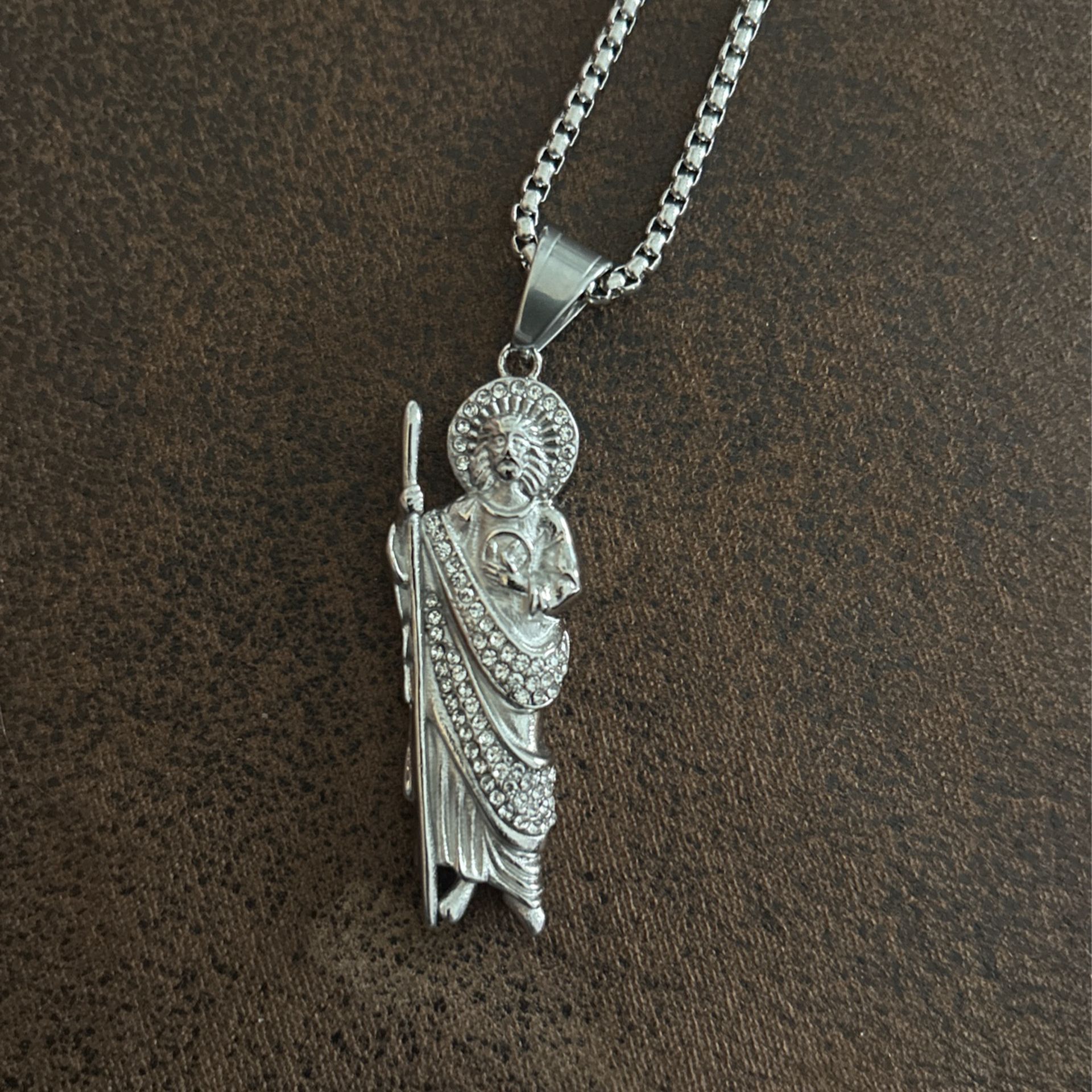 stainless steel san judas chain