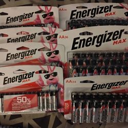 Brand New Energizer MAX  Batteries AA & AAA