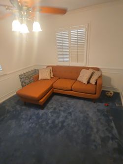 Orange sofa bobs discount