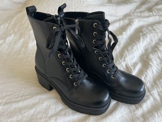 Guess Juel Lace Up Booties Black