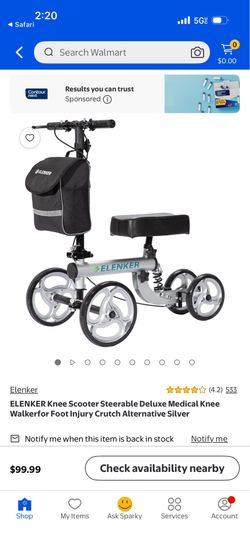 NEW MEDICAL KNEE WALKER - SILVER