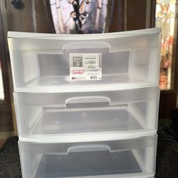 Sterilite 3-Drawer Storage Cart. cash only