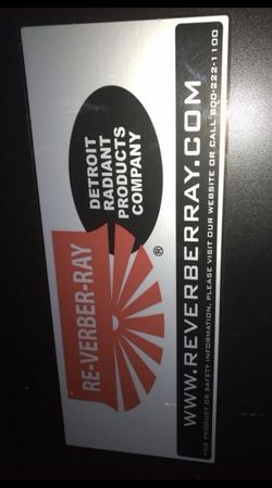 Detroit Radiant Commercial Nat.GasHeater Complete