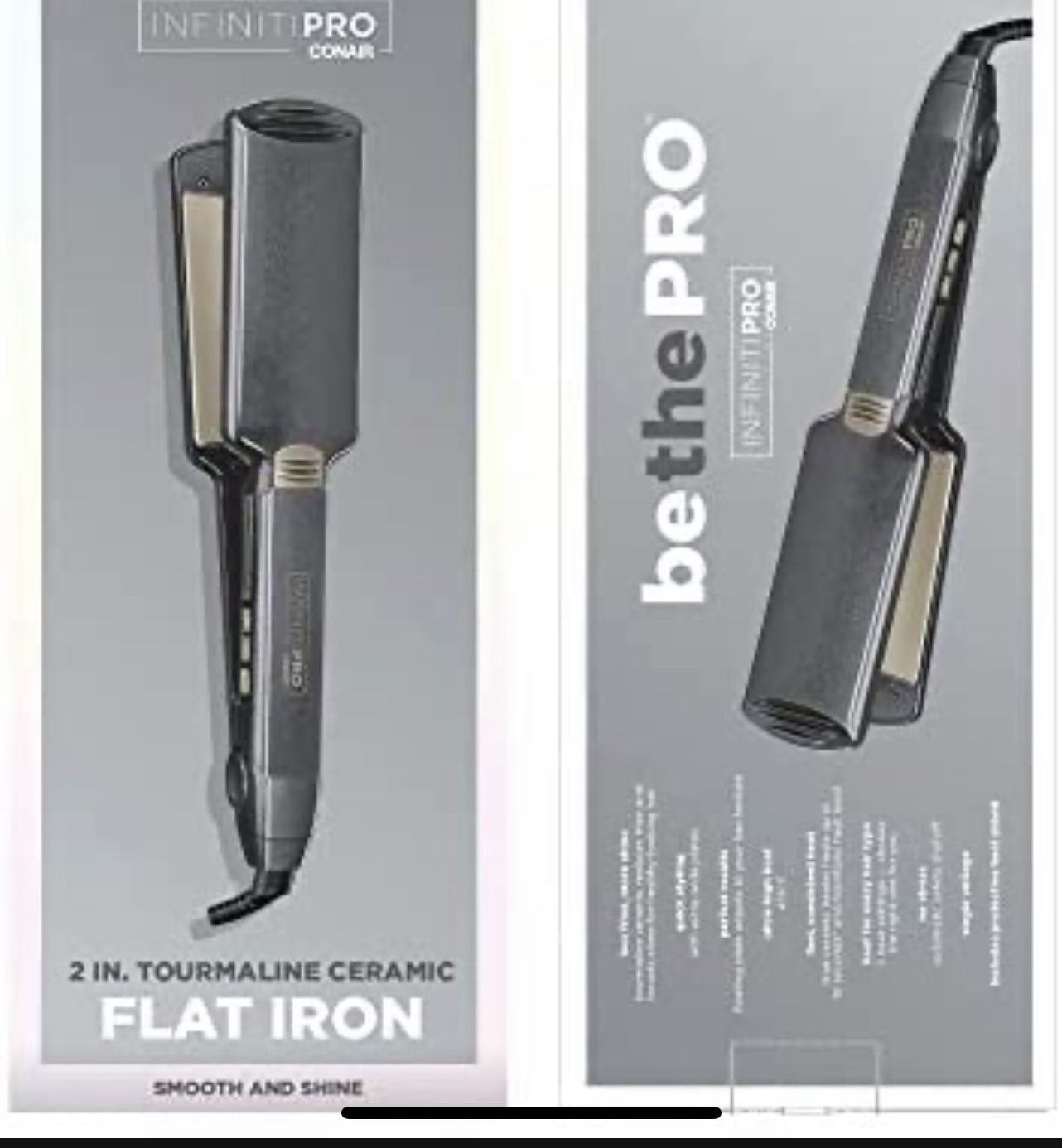 INFINITIPRO BY CONAIR Tourmaline Ceramic Flat Iron, 2-inch