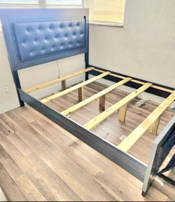 GRAY/BLACK BED FRAME ONLY