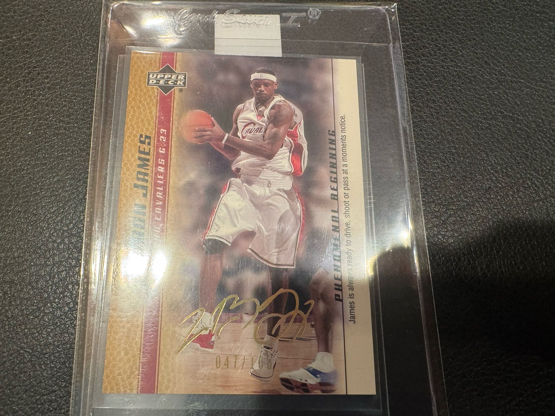 2003/4 Upperdeck Phenomenal Beginning Gold Card # 16 Gold Facsimile Auto RC/100