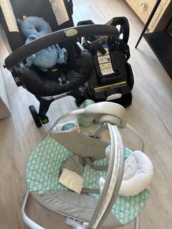 Doona car seat stroller + two base baby swing camping chair
