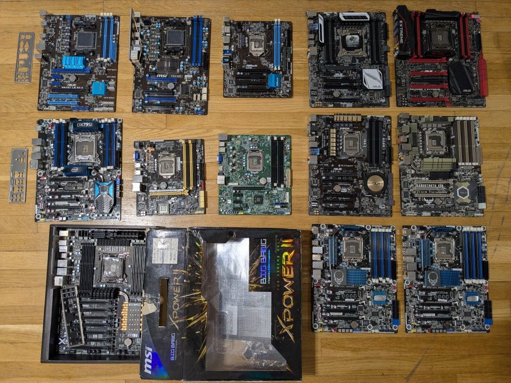 Dead / Broken Motherboards Lot – ASUS, MSI, ASRock – For Parts – $200 OBO