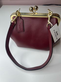 Coach kiss lock frame crossbody or hand bag