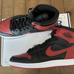 Jordan 1 High 85 Bred Custom By DB Mens Size 9