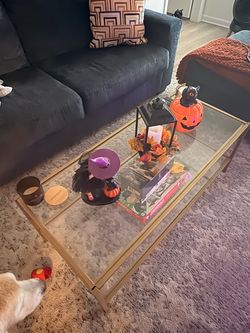 Glass coffee table