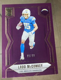 Donruss Elite Ladd Mcconkey Purple 21/49 SSP Card Chargers Football Rare . Beautiful card , ready to grade . PSA